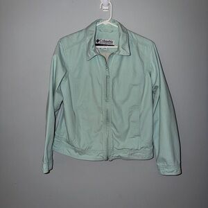 Columbia Women’s Mint Green Lightweight Cotton Zip Jacket Size M